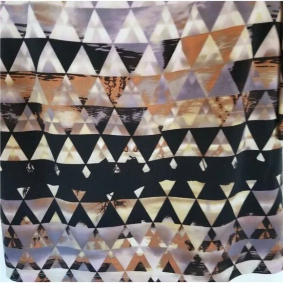 VINCE CAMUTO Multi Geometric Sheath Ponte Dress Woman's Size 10 Excellent very g - Picture 10 of 11